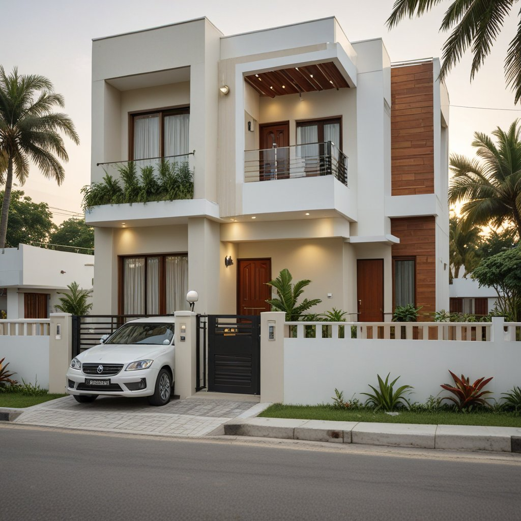 Contemporary house elevation in Kumbakonam by Venthan Builders